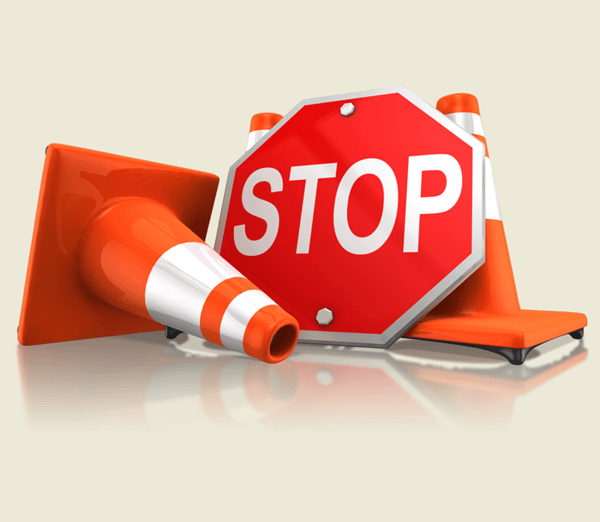 Stop Sign & Cones