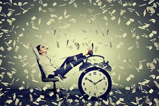 Falling Money Relax Clock